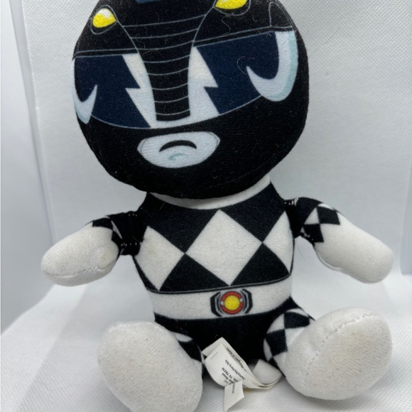 Mighty Morphin Power Rangers Plush Black/White Saban’s Hasbro 8” Tall - Picture 3 of 8